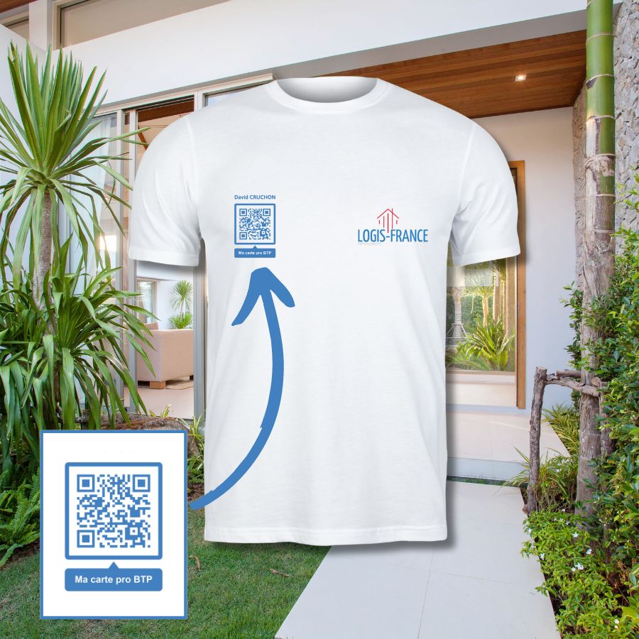 T-shirt personnalisé par Komébat, entreprise de BTP T-shirt personnalisés par KoméBat spécialiste des vetements personnalisés pour les entreprises de BTP